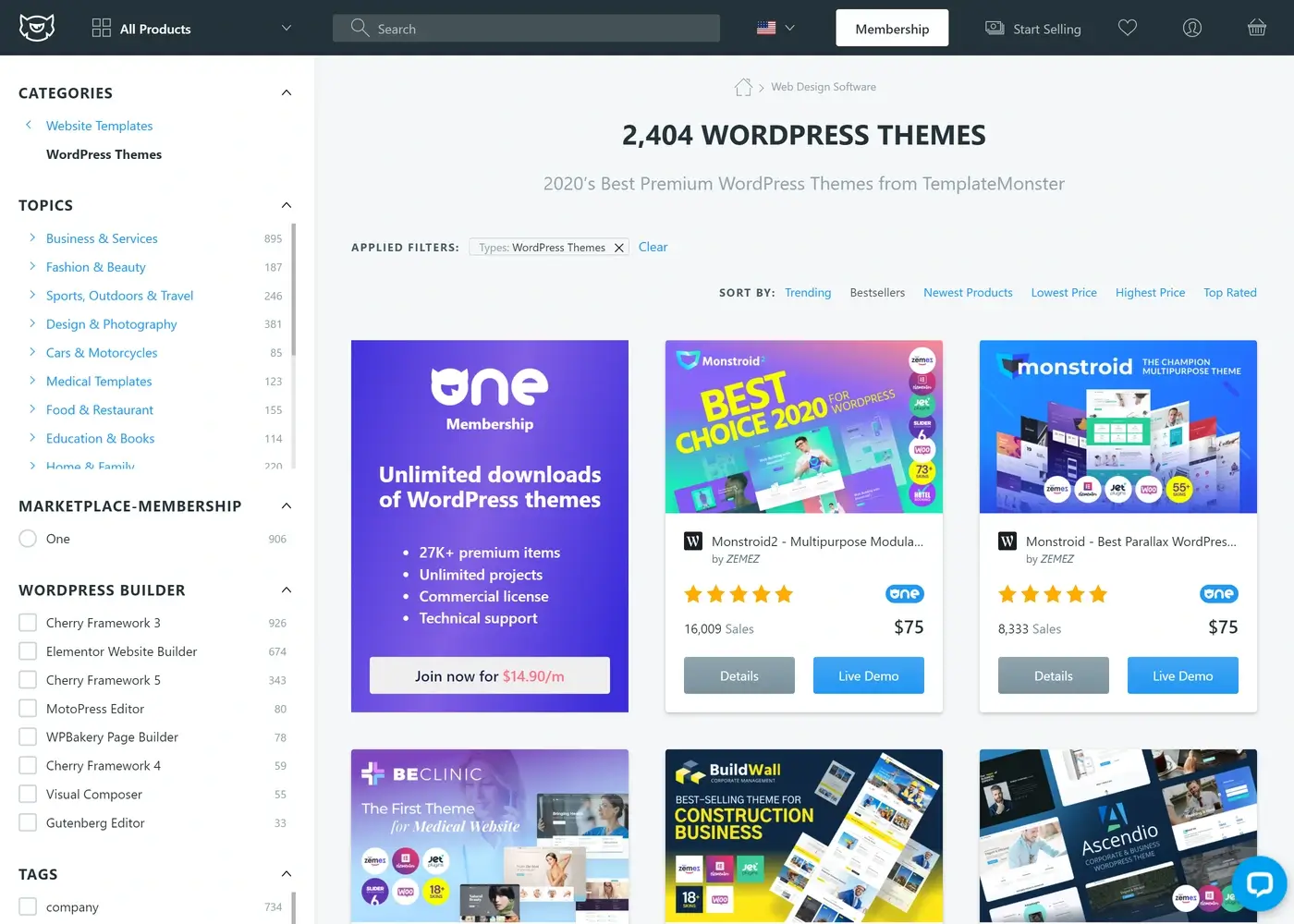 Exemple de teme WordPress de pe TemplateMonster