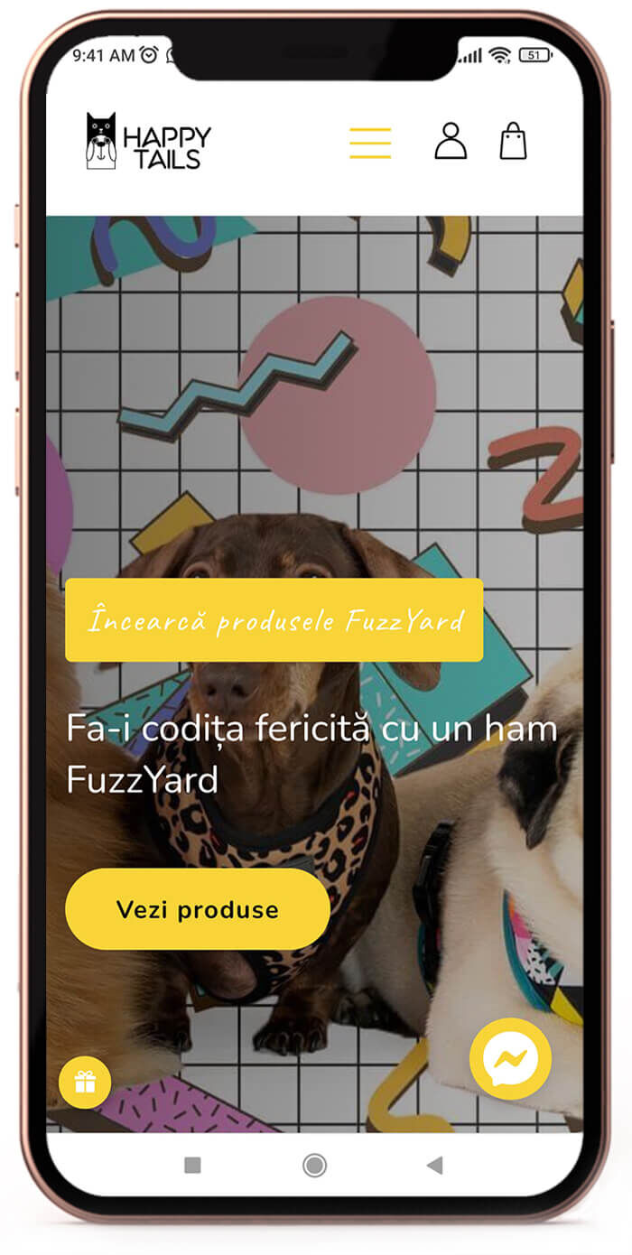 Happy Tails - Mobile view