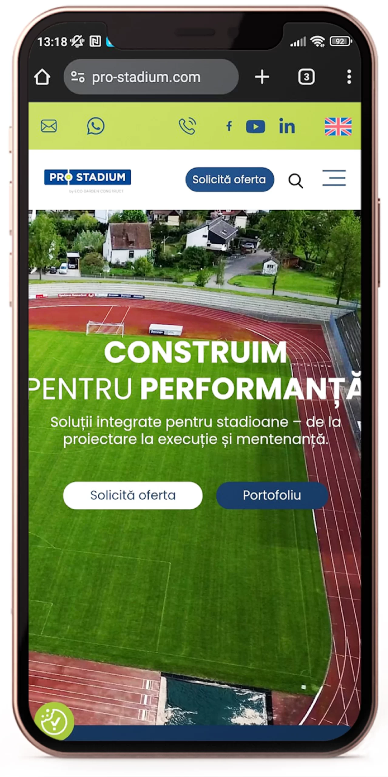 Pro Stadium - Website Mobile