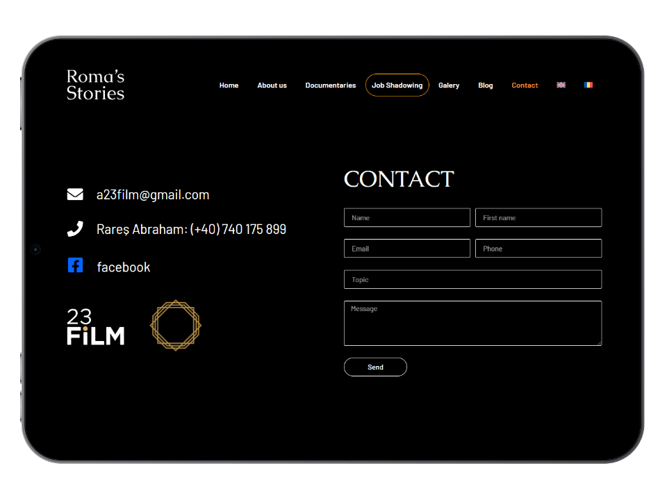 Roma's Stories - Contact