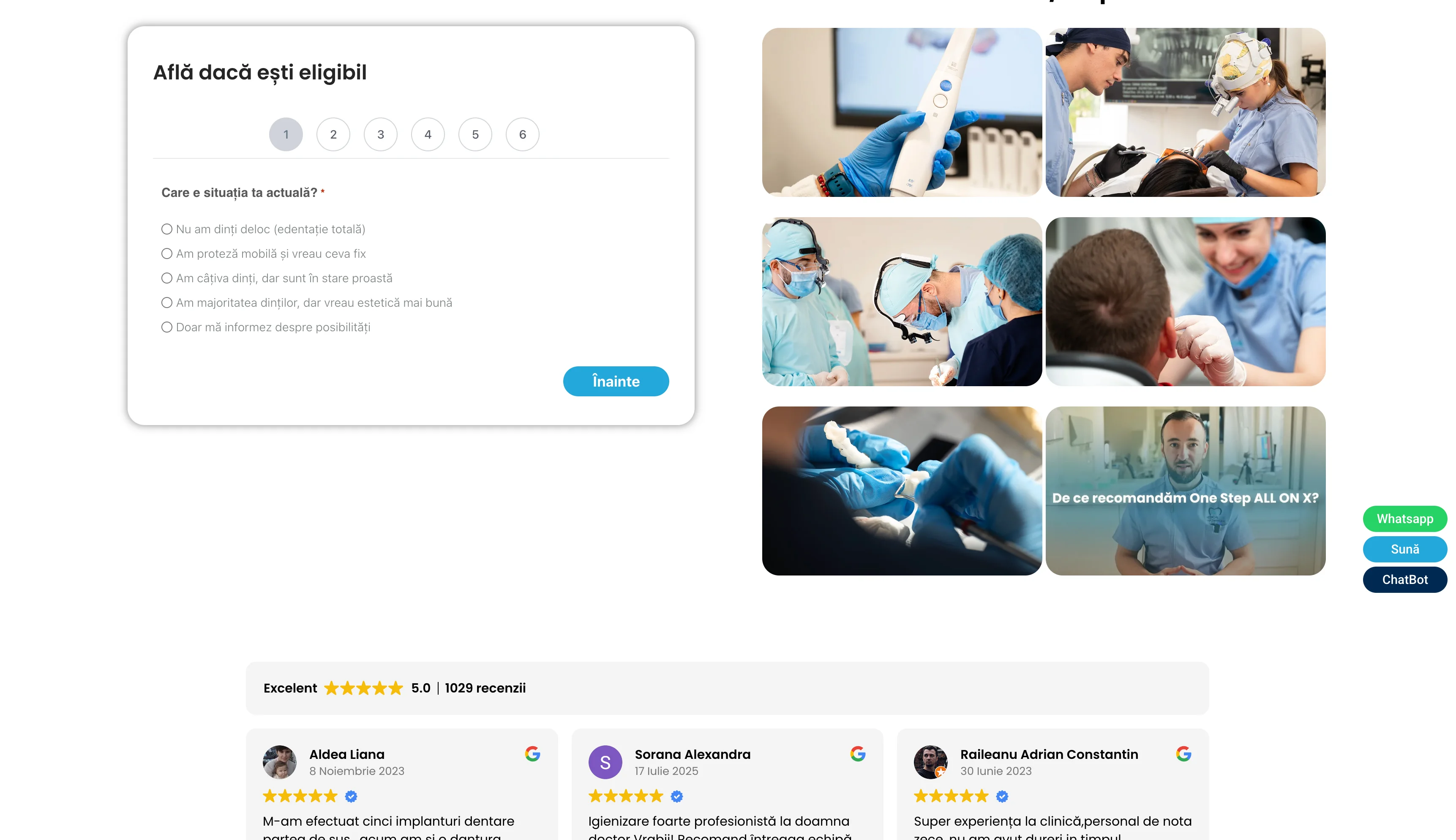MedicalCor Website - Quiz Eligibilitate și Recenzii Google